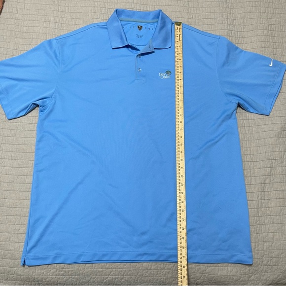 Nike Golf Men’s Short Sleeve Blue Polo Shirt Bay Oaks Country Club Size XXL - Picture 6 of 11